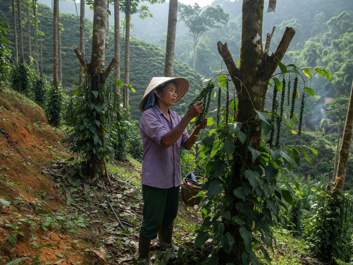 Nhà vườn Chư Sê, Gia Lai bên cây Hồ tiêu