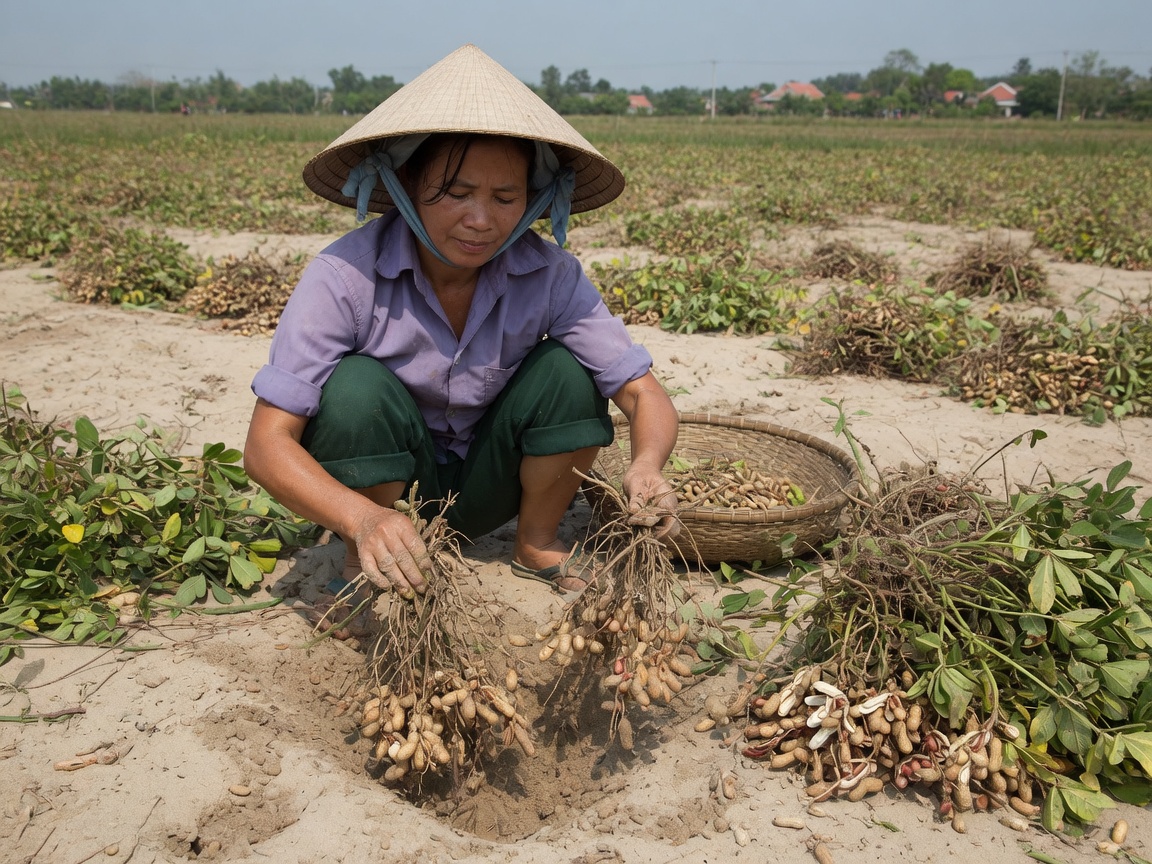 Nhà vườn Diễn Châu, Nghệ An bên cây Lạc / đậu phộng