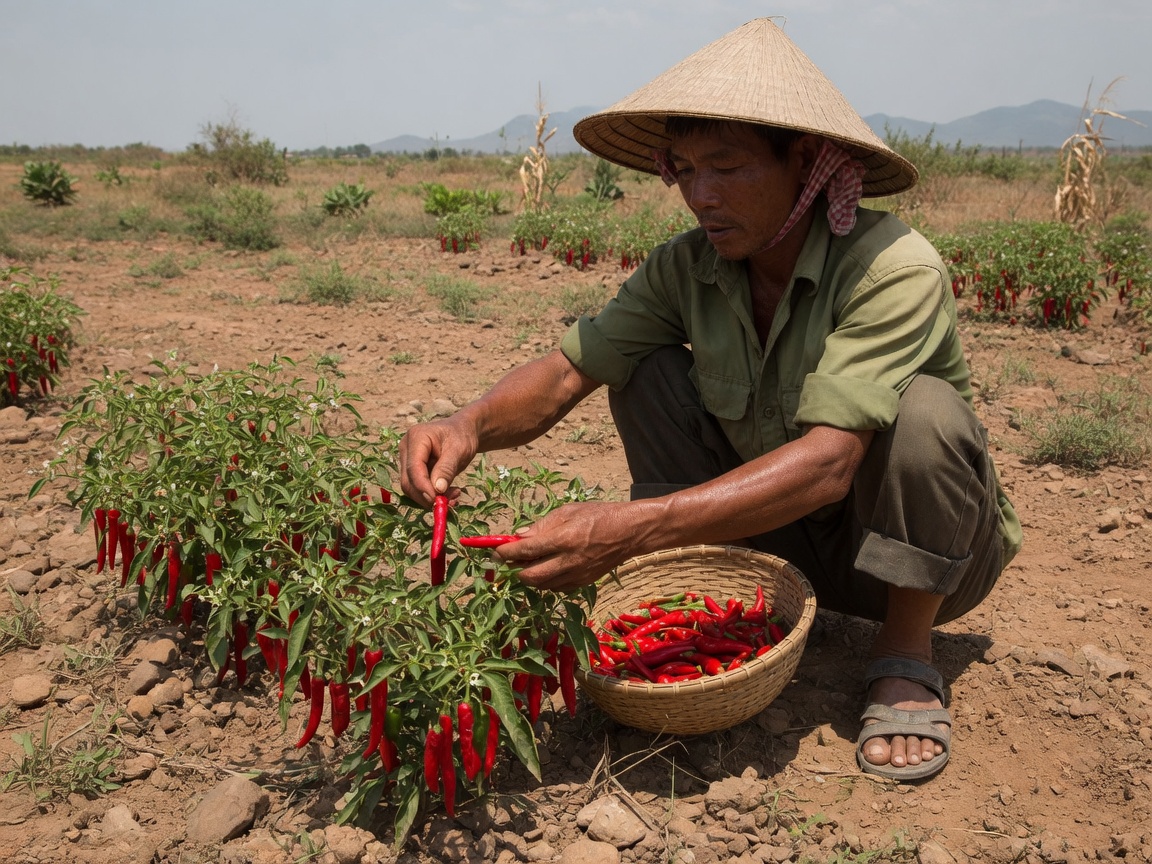 Nhà vườn Ninh Phước, Ninh Thuận bên cây Ớt