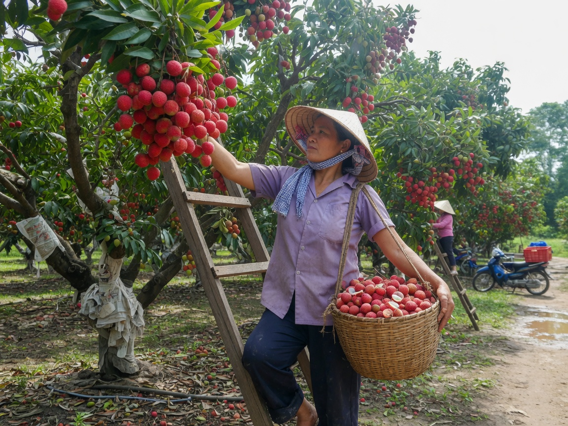 Nhà vườn Lục Ngạn, Bắc Giang bên cây Vải